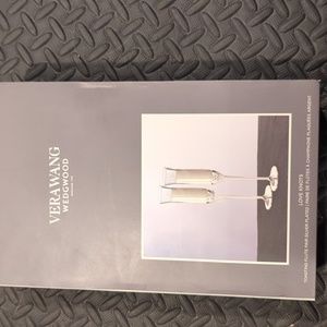 Vera Wang Wedgwood Love Knots Toasting Flute Pair Silver Plated